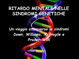ritardo mentale nelle sindromi genetiche