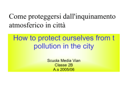 Come proteggersi dall`inquinamento atmosferico in città