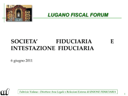 La società fiduciaria - Lugano International Fiscal Forum