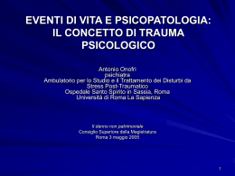 il trauma psicologico - dott. Antonio Onofri | Medico Chirurgo