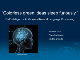 Presentazione del wiki - Colorless green ideas sleep furiously.
