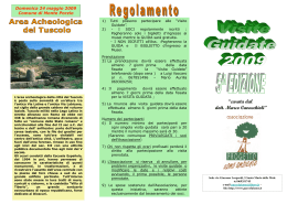 Programma 2009 - Associazione Progetto Uomo Ambiente