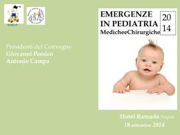 Diapositiva 1 - Emergenze in Pediatria