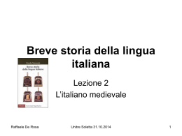 Breve storia della lingua italiana II