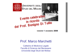 Relazione Prof. Marco Marchetti - Università degli Studi del Molise