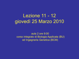 Lez_11-12_Bioing_25-3-10 - Università degli Studi di Roma Tor