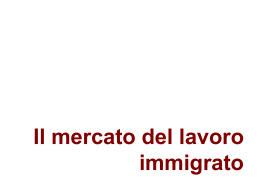 05 Partecipazione degli immigrati all mercato del lavoro