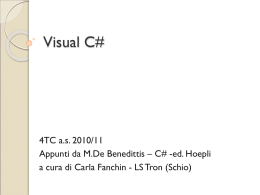 Visual C - Prof. Carla Fanchin