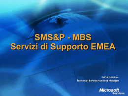 SMS&P - MBS Servizi di Supporto EMEA