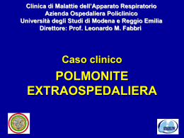 Polmonite - Clinica malattie apparato respiratorio