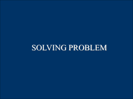 Solving problem