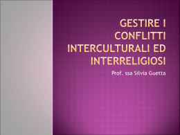 Gestire i conflitti interculturali ed interreligiosi