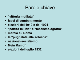 Parole chiave - Dipartimento di Scienze Politiche