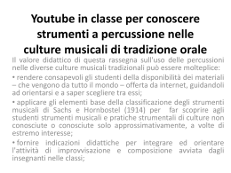 Venezia Youtube in classe per conoscere strumenti a percussione