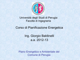 Piano Energetico e Ambientale del Comune di Perugia
