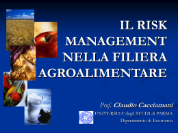il risk management nella filiera agroalimentare