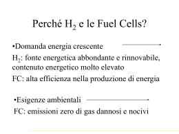 Perché H2 e le Fuel Cells? - Corso di Studi in Scienza dei Materiali