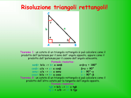Risoluzione triangoli rettangoli!