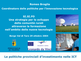 Politiche provinciali di investimento nelle ICT-Italiano