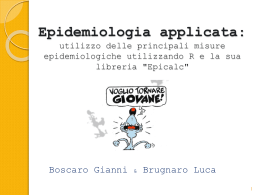Corso di Epidemiologia per farmacisti - Brugnaro Luca