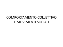 movimenti sociali 3 - Dipartimento di Scienze Politiche e Sociali