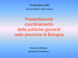 Seminario sulle politiche giovanili nella provincia di Bologna