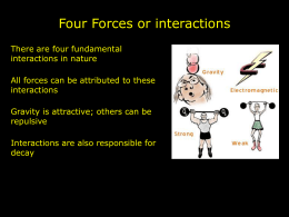 Four Forces or interactions