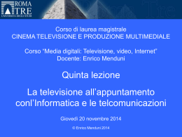 Media digitali 2014-15 Lezione 5