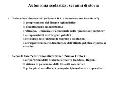 Autonomia scolastica - prof. Franco De Anna