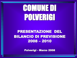 bilancio 2008 - Comune di Polverigi