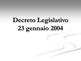 Decreto Legislativo 23 gennaio 2004