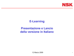 e-Learning, presentazione ed istruzioni