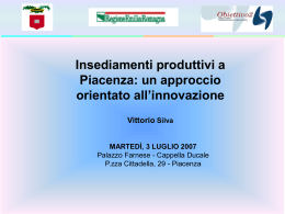 Insediamenti produttivi a Piacenza: un approccio orientato all