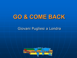 slide go&come back - AGEP - Associazione Giovanile per l