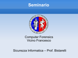 computer_forensics - Dipartimento di Matematica e Informatica