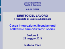 Università di Urbino Facoltà di Economia sede di Fano A.A. 2