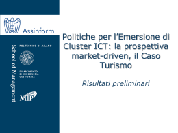 Politiche per l`Emersione di Cluster ICT