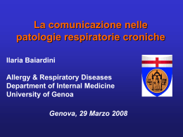 La comunicazione nelle patologie respiratorie croniche