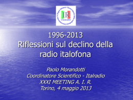 Presentazione di Paolo Morandotti "Radiofonia in Italiano"