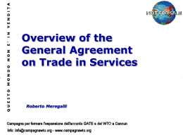 Overview of the General Agreement on Trade in