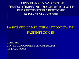 Corrado ANGELO: La sorveglianza dermatologica