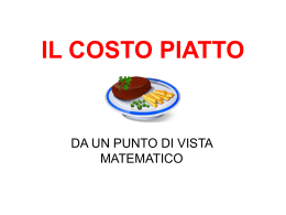 IL COSTO PIATTO - Matematica Scuola