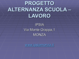 Il progetto Alternanza Scuola-Lavoro dell`IPSIA di Monza