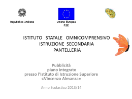Istituto Almanza di Pantelleria Presentazione pubblicità PON