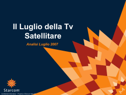 Tv satellitari – Luglio 2007