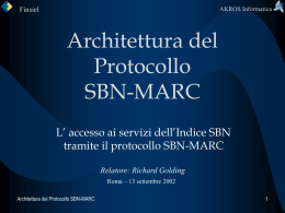 Architettura del Protocollo SBN-MARC