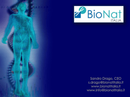 Esperienze di Innovazione Bionat Italia Srl Palermo, 4 aprile 2008