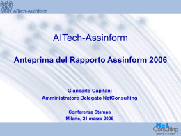 L`anteprima del Rapporto Aitech-Assinform