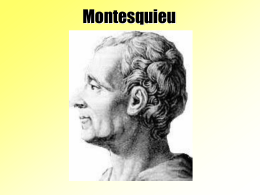 Montesquieu. Presentazione - Associazione per Ricerca e