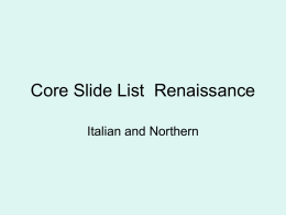 Core Slide List Renaissance